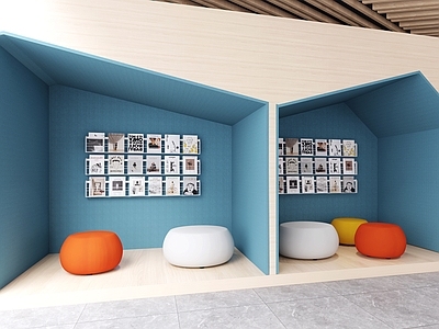 现代北欧图书馆 现代阅览区 休闲阅读区