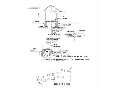 现代新中式廊架 连廊 单臂廊架 木廊架 文化长廊 风雨连廊 施工图