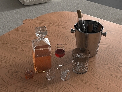 酒具 酒水 酒具 组合 冰桶 饮料 食品 酒瓶
