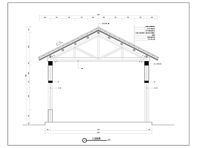 现代廊架 风雨连廊 施工图