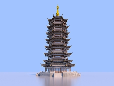 中式古建 古建 寺庙塔 古风塔