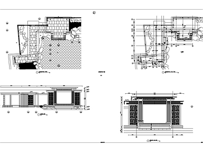 中式廊架 中式廊架 施工图