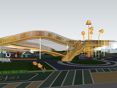 现代儿童游乐区 现代住宅儿童