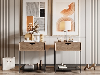 现代简约床头柜 儿童床头柜 方形床头柜 成人床头柜