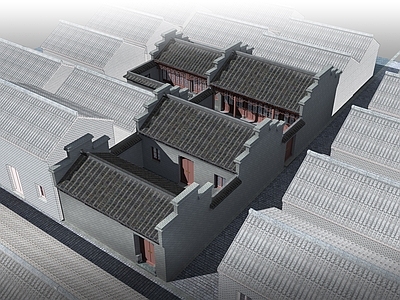 中式中古古建 古建筑
