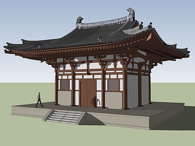 中式古建筑 亭子 楼阁 古建 寺庙