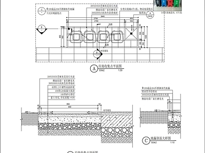 现代垃圾桶 垃圾回收点详图 垃圾桶详图 施工图