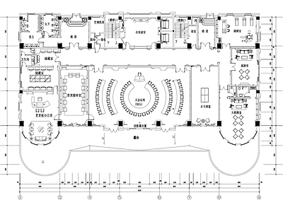 会议室 大会议室 多功能会议室 报告厅办公室 接待室棋牌室 办公空间平面图 施工图