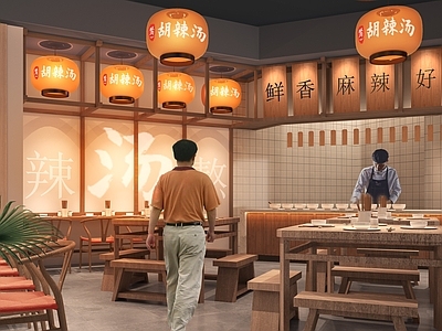 中式快餐店 小吃快餐店明档