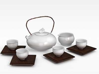 现代麻将桌 陶瓷茶具