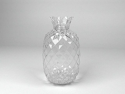 现代麻将桌 菠萝水晶瓶子