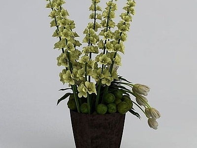 现代佛龛 装饰植物