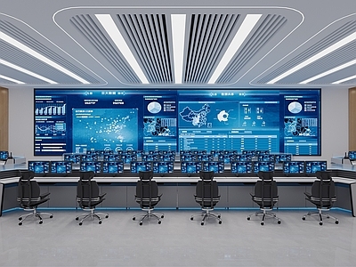 现代指挥中心 现代指挥中心 监控大厅