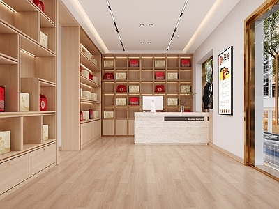 现代茶叶店 茶叶展厅
