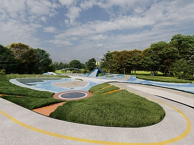 现代儿童游乐区 儿童乐园