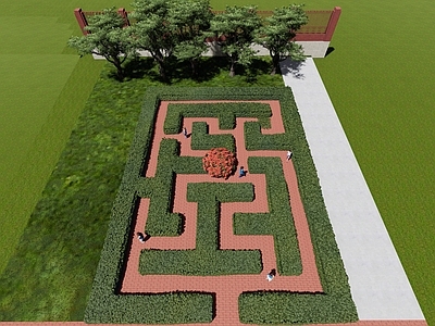 现代口袋公园 植物迷宫口袋公园