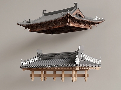 中式屋檐 中式屋檐 檐口 瓦片