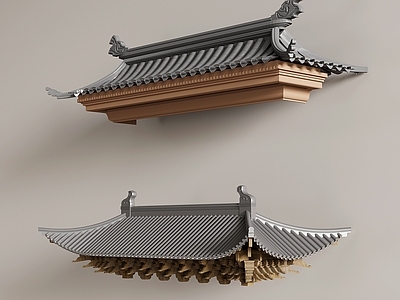 中式屋檐 中式屋檐 檐口 瓦片