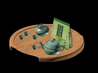 现代麻将桌 陶瓷茶具