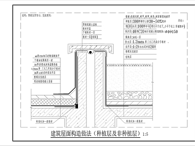 现代屋顶 建筑屋面构造做法 施工图