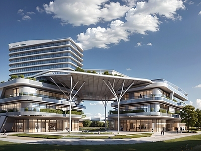 现代商场建筑 商业综合体