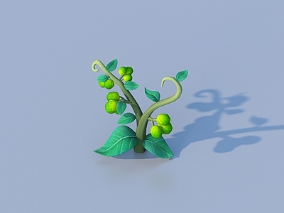 花草组合 卡通 植物 灌木