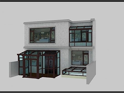 现代其他景观小品 阳光房窗户