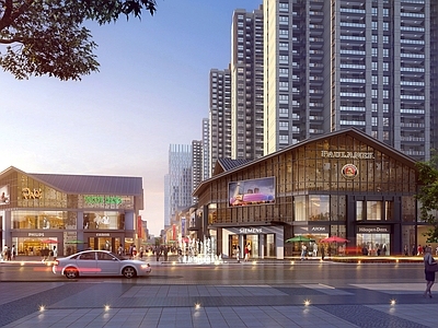 新中式现代其他商业建筑 商业街 现代商业街 坡屋顶商业 太古里