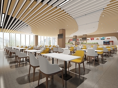现代食堂 餐厅 食堂 现代餐厅 学校餐厅 学生食堂