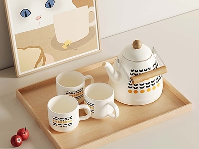 茶具 法式奶油风茶具 茶壶茶杯