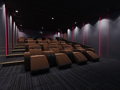 现代轻奢电影院 vip影厅 vip影院 躺椅影厅 躺椅影院 躺椅电影院