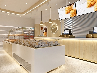 现代原木其他餐饮空间 烘焙店 面包店