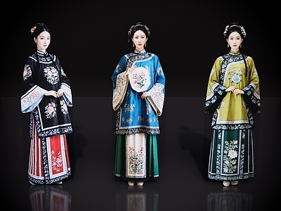 女人 2D古装美女 清汉女 清代汉家女子 古装美人 古装人物
