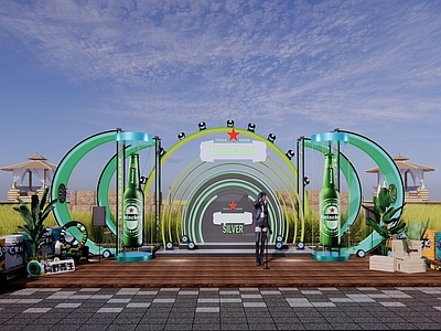 现代舞台 现代网红音乐舞台 现代户外舞台 现代草坪音乐舞台 音乐节展演舞台 稻田音乐节舞台