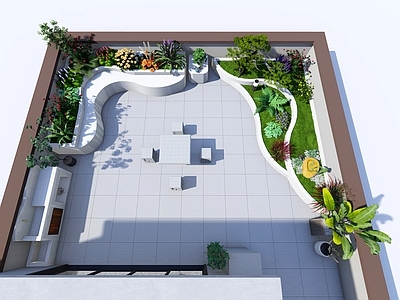 现代屋顶花园 屋顶花园 庭院 庭院景观 屋顶花园景观