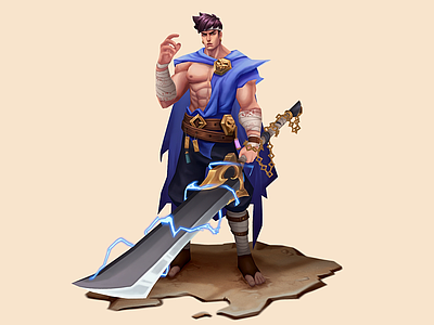 男人 狂战士 卡通战士 男人 武侠大叔 刀客