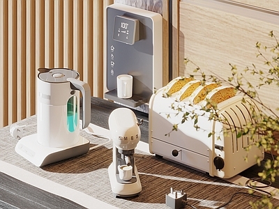 家用电器组合 咖啡机 面包机 水壶养生壶 壁挂饮水机