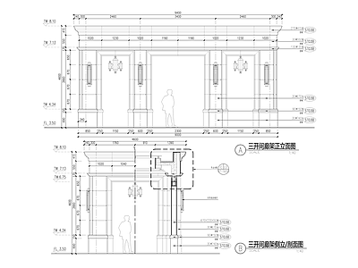 现代廊架 连廊 施工图