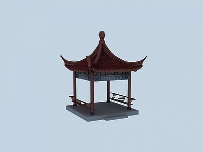 现代其他建筑外观 四角亭