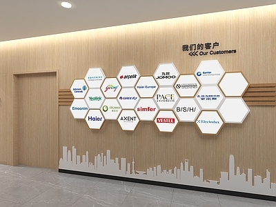 现代文化墙 品牌文化墙 企业合作墙 企业文化墙 照片文化墙 品牌logo墙