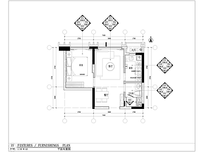 单身公寓 样板间 施工图