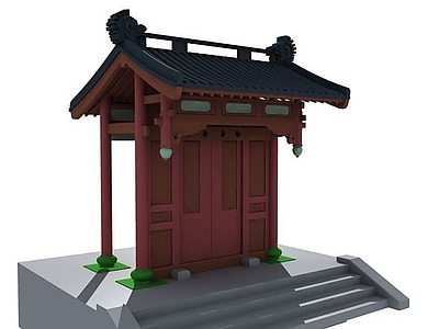 现代其他建筑外观 仿古大门