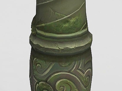 现代办公大厅 魔兽世界游戏石柱装饰