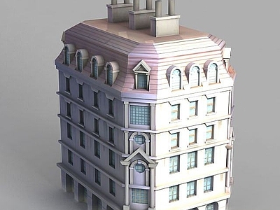 现代办公大厅 动漫城堡建筑