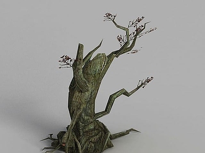 现代办公大厅 游戏场景树木装饰