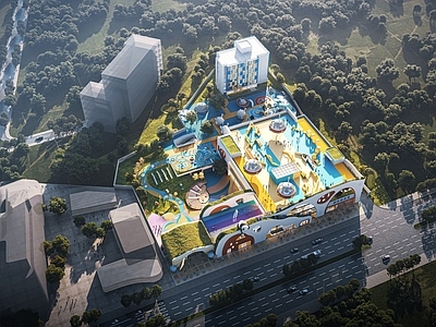 现代其他商业建筑 现代儿童乐园 儿童游乐设施 儿童游乐园 室外游乐场 坡地游乐园
