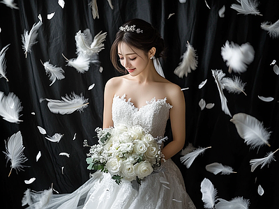 现代纸书本 婚纱照片