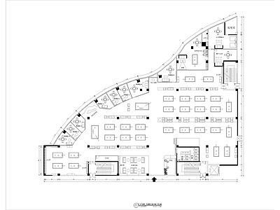 现代台球厅 1550平方台球 桌球棋牌室 施工图