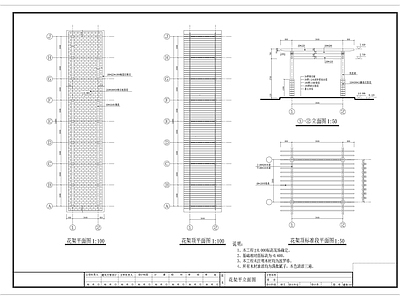 现代新中式廊架 花架 风雨连廊 木廊架 钢结构廊架 连廊 施工图