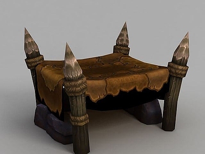 现代妆台妆凳 WOW魔兽场景道具